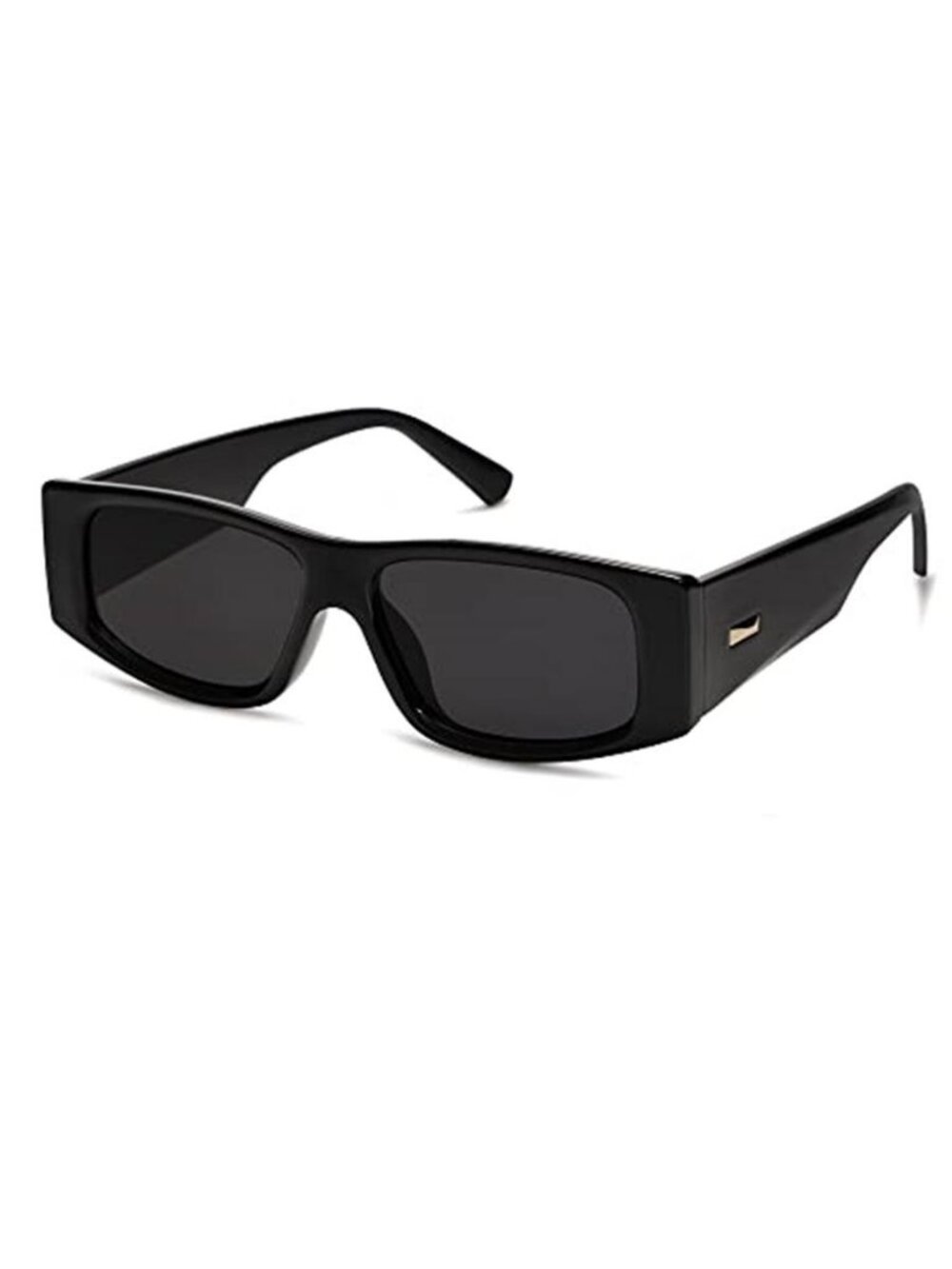 SOJOS Y2K Rectangle Polarized Sunglasses Black Retro Designer Shades
